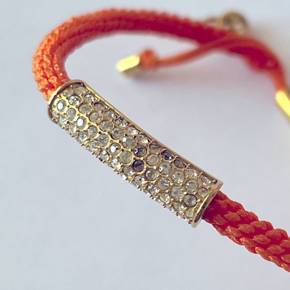 🧡 Michael Kors Macrame Friendship Gold Tone Bracelet - Picture 9 of 13